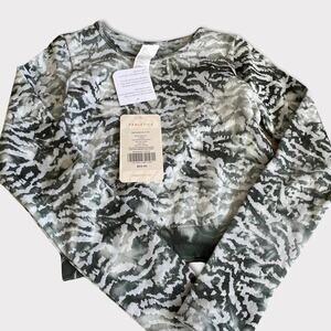 Fabletics Mari Seamless L/S Top Tiger Tie Dye Size XS